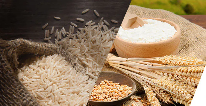Organic rice and wheat